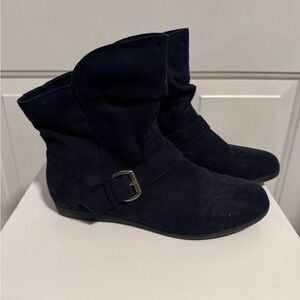 Women's Rampage Navy Suede Ankle Boots